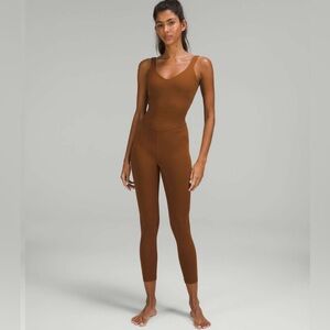 Womens LULULEMON Align Ribbed Bodysuit 25” Roasted Brown*